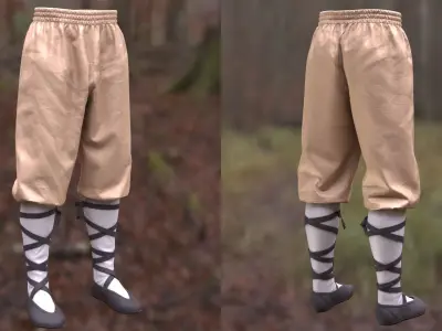 Pants 267 - All MH Bodies - UE5 Skeletons - Rigged Low-poly 3D model