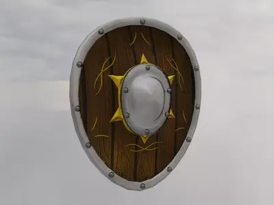 shield Game-Ready with LODs  Textures Low-poly 3D model