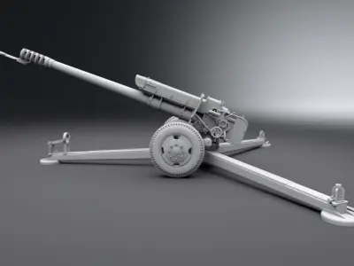 2A18 howitzer scale model 3D print model