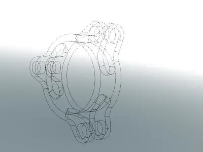 Support pipes Low-poly 3D model