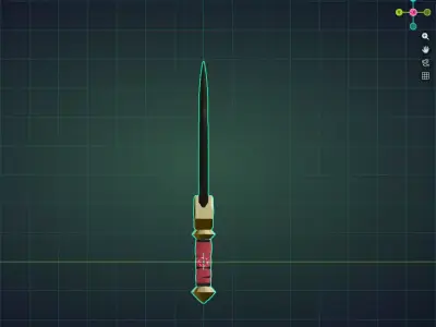 Royal Knight Blade Low-poly 3D model