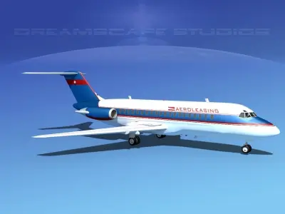 Douglas DC-9-15 AeroLeasing 3D model