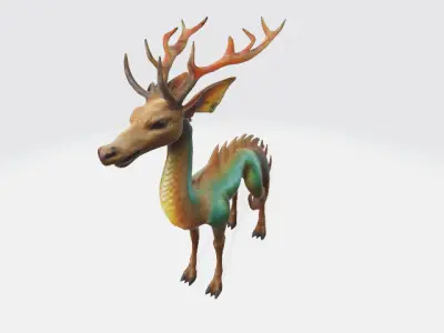Fantasy deer 3D model