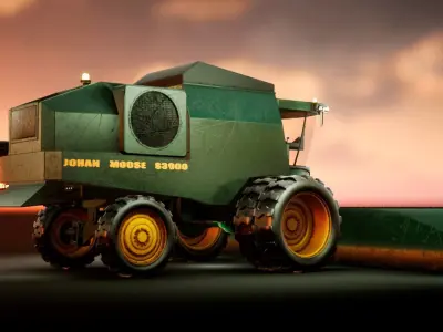 Harvester combine - farm vehicle 3D model