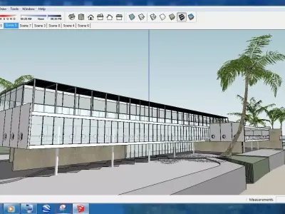 Sketchup Office building OFF8 Free 3D model