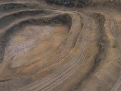 Open Pit Quarry Landscape M1 3D model