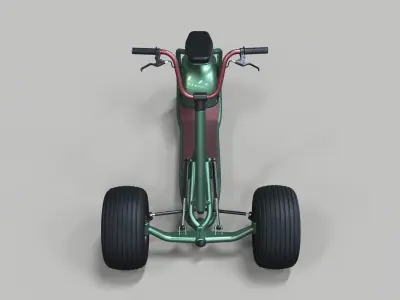 Electric trike scooter concept 3D model