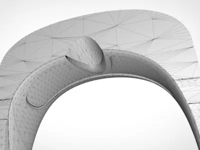 Sci-fi intellectual glass 3D model