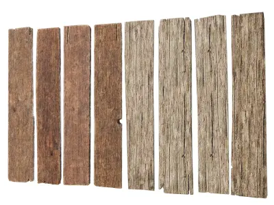Old Damaged Wooden Planks Pack Low-poly 3D model purchase