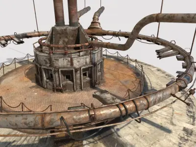 Abandoned Factory Hall 3D model