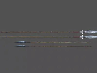 Viking Spear Kit Low-poly 3D model