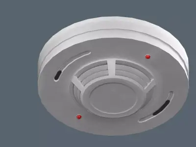 Smoke Detector Low-poly 3D model purchase