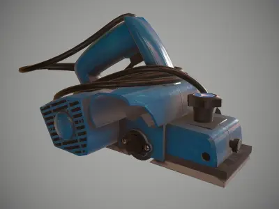 Wood Planer Machine Low-poly 3D model