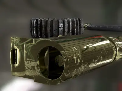 Compressor Extension for inflating tires Low-poly 3D model