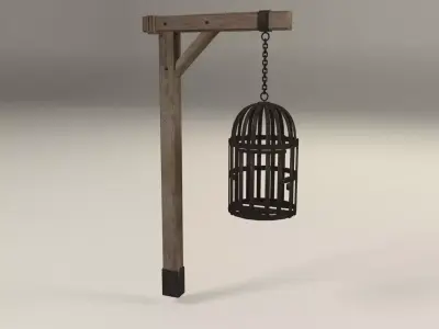 Suspended cage Low-poly 3D model