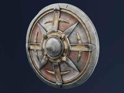 Roman Shield Low-poly 3D model