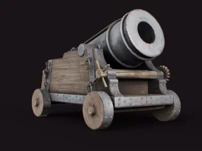 Cannon Low-poly 3D model purchase