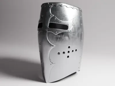 Medieval helmet Tophfelm Low-poly 3D model