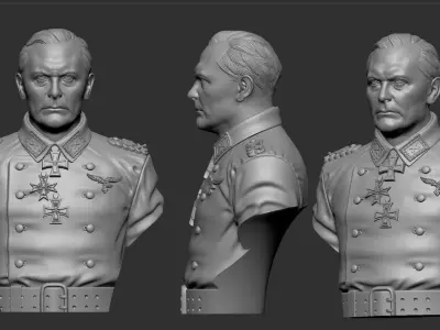 Reich Fieldmarschall Hermann Goring 3D Bust 3D model
