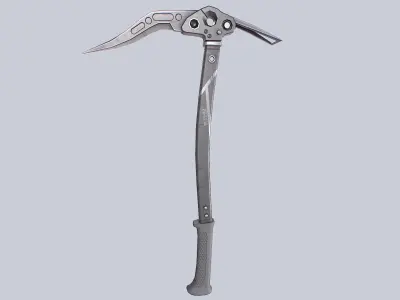 Ice axe Low-poly 3D model