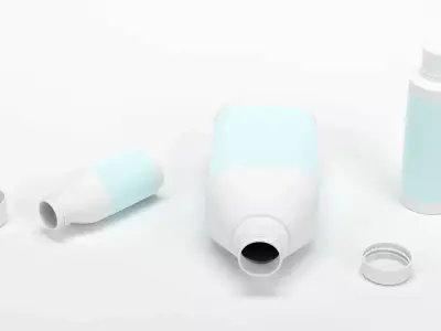 Chemical medical lab bottles 3D models set Low-poly 3D model
