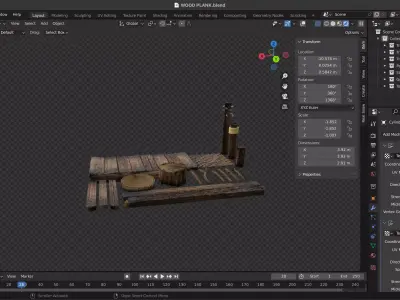 WOOD ASSETS Free 3D model