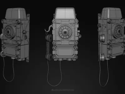 Vintage Telephone 3D model