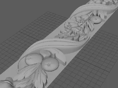 carved baguette  3D model
