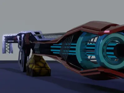 Sci-fi plasma rifle Free low-poly 3D model