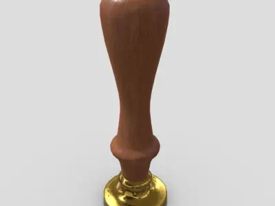 Wax Stamp Low-poly 3D model