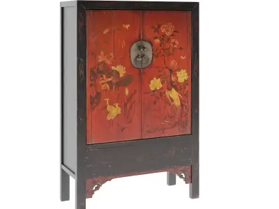 Chinese Antique Cabinet Low-poly 3D model