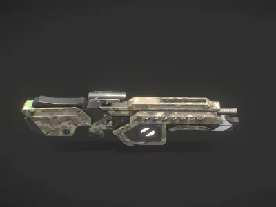 Sci Fi  gun Low-poly 3D model Low-poly 3D model