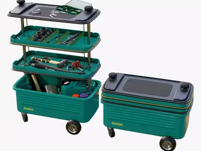 Workshop Tool Trolley M1 3D model