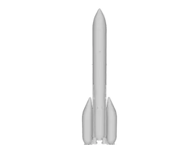Launch Vehicle Rocket 3D Model  Free 3D model