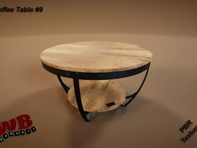 Coffee Table 9 Low-poly 3D model