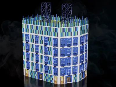 Modern Buildings Volume 1 Low-poly 3D model