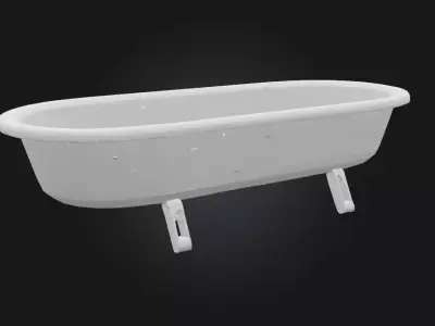 Antique Bathtub  Vintage Sanitary Elegance 3D model