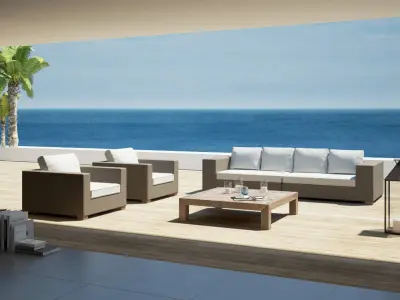 Garden Furniture v2 3D model