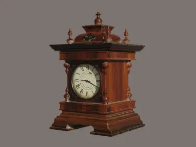 Old clock antique 3D model