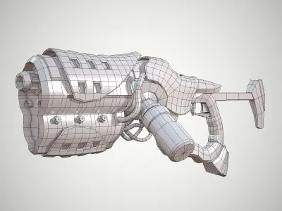 Futuristic Rifles - 4 Pack Low-poly 3D model