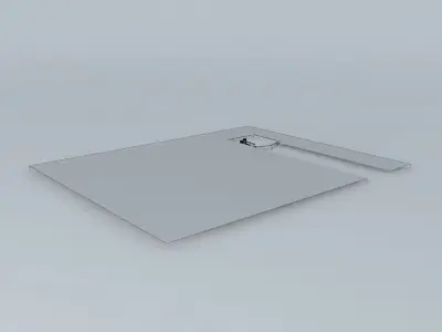 Drydock sheet of paper with pencil Free 3D model