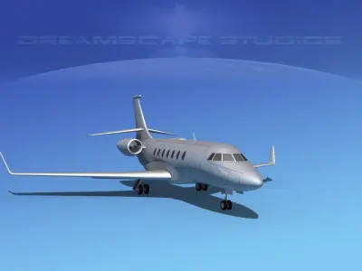 Dassault Falcon 2000 Bare Metal 3D model