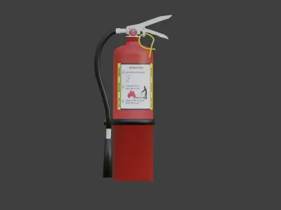 Low-Poly Fire Extinguisher  Low-poly 3D model