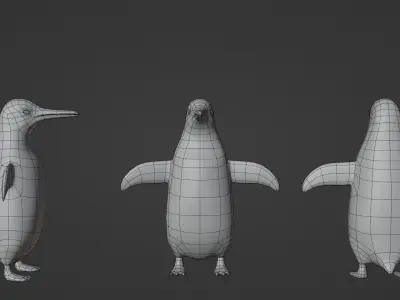 Penguin - NPR Free low-poly 3D model