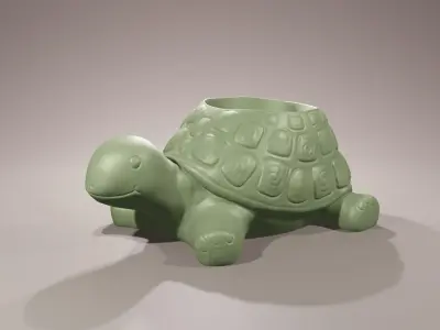 Cute Turtleplanter Turtle Decor Kawaii highpoly 3D print model