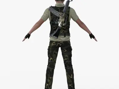 Realistic Soldier 3D model purchase