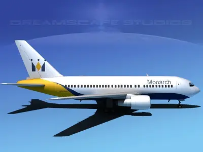 Boeing 767-100 Monarch 3D model
