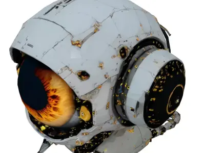 SciFi Robot Eye Drone Low-poly 3D model