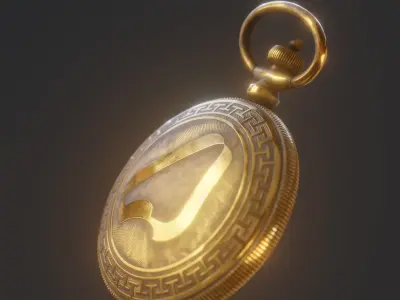 Antique Pocket Watch 3D model