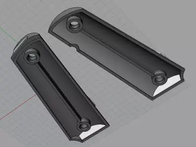 1911 grips - eagle head 3D print model